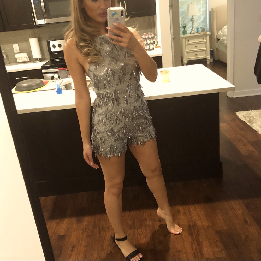 Sequin Romper PrettyLittleThing Size 4 US